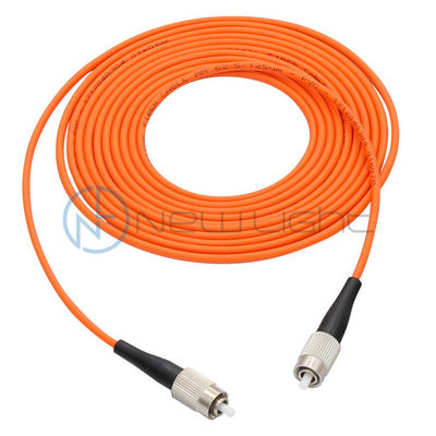 5m FC Fiber Optic Patch Cord with 62.5/125um Multimode Fiber for Widband Transmission