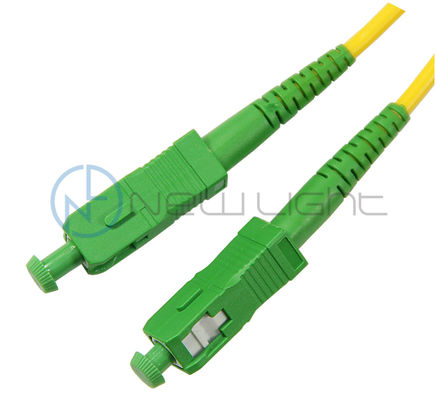 Green SC LC Optical Fiber Patch Cord with Low Insertion Loss LSZH Material and APC Polish