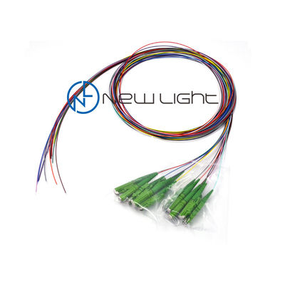 0.9mm 12 Color 40dB Return Loss Fiber Optic Pigtail and Fiber Jumper Cable