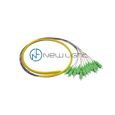 Rugged 12core Loose Tube Sc Fiber Pigtail 0.9mm