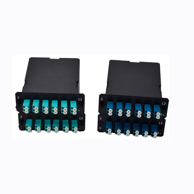 OS2 24 Fiber Low Loss Insertion Mpo Mtp Connector And LC Duplex Adapter